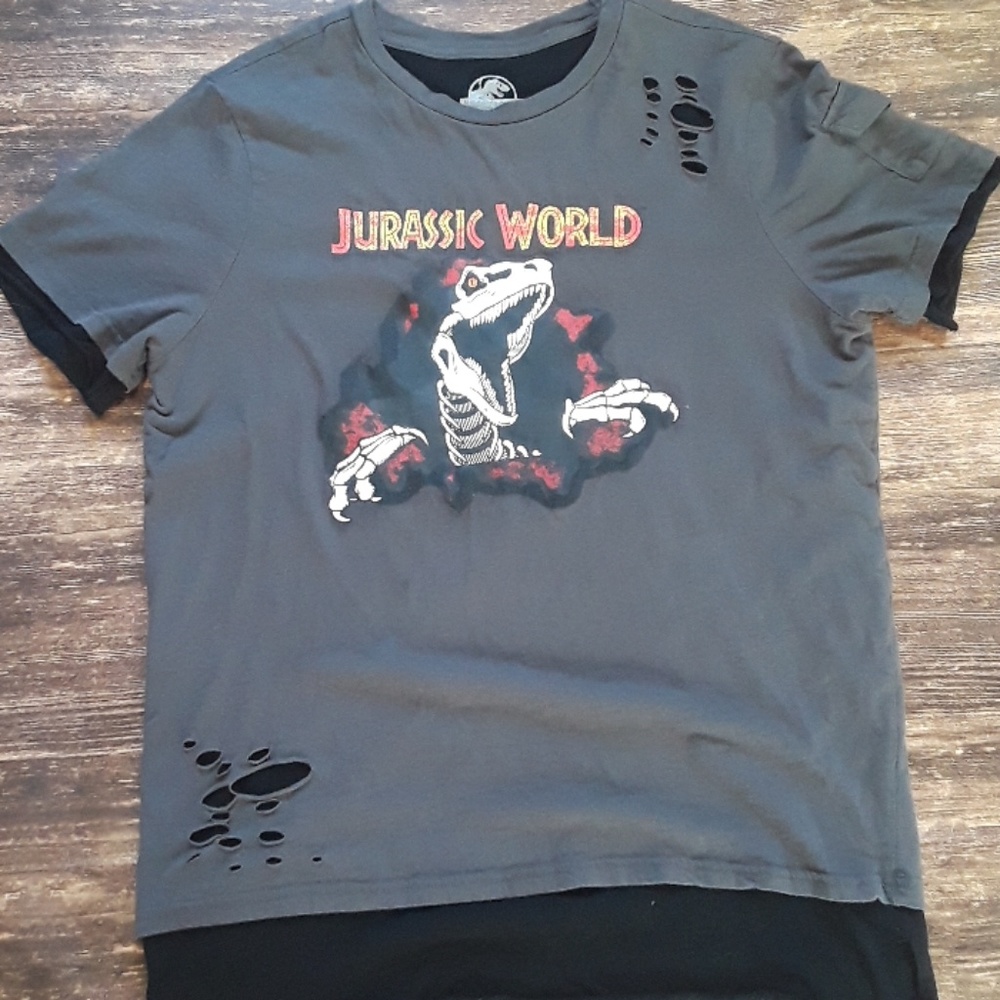 Jurassic world men's Tshirt
